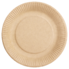 Assiettes en carton fabriquées à partir de carton kraft brun et munies d’une barrière de graisse
