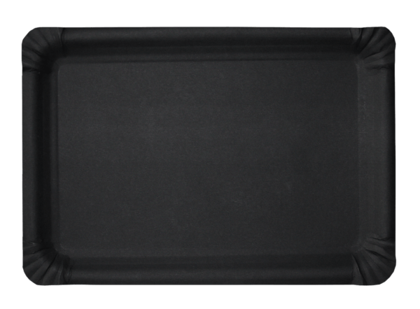 Premium paper plates made from virgin fibers with greaseproof barrier