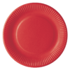 Assiettes en carton fabriquées à partir de la fibre vierge. imprimées avec vernis. sans revêtement plastique. Rouge